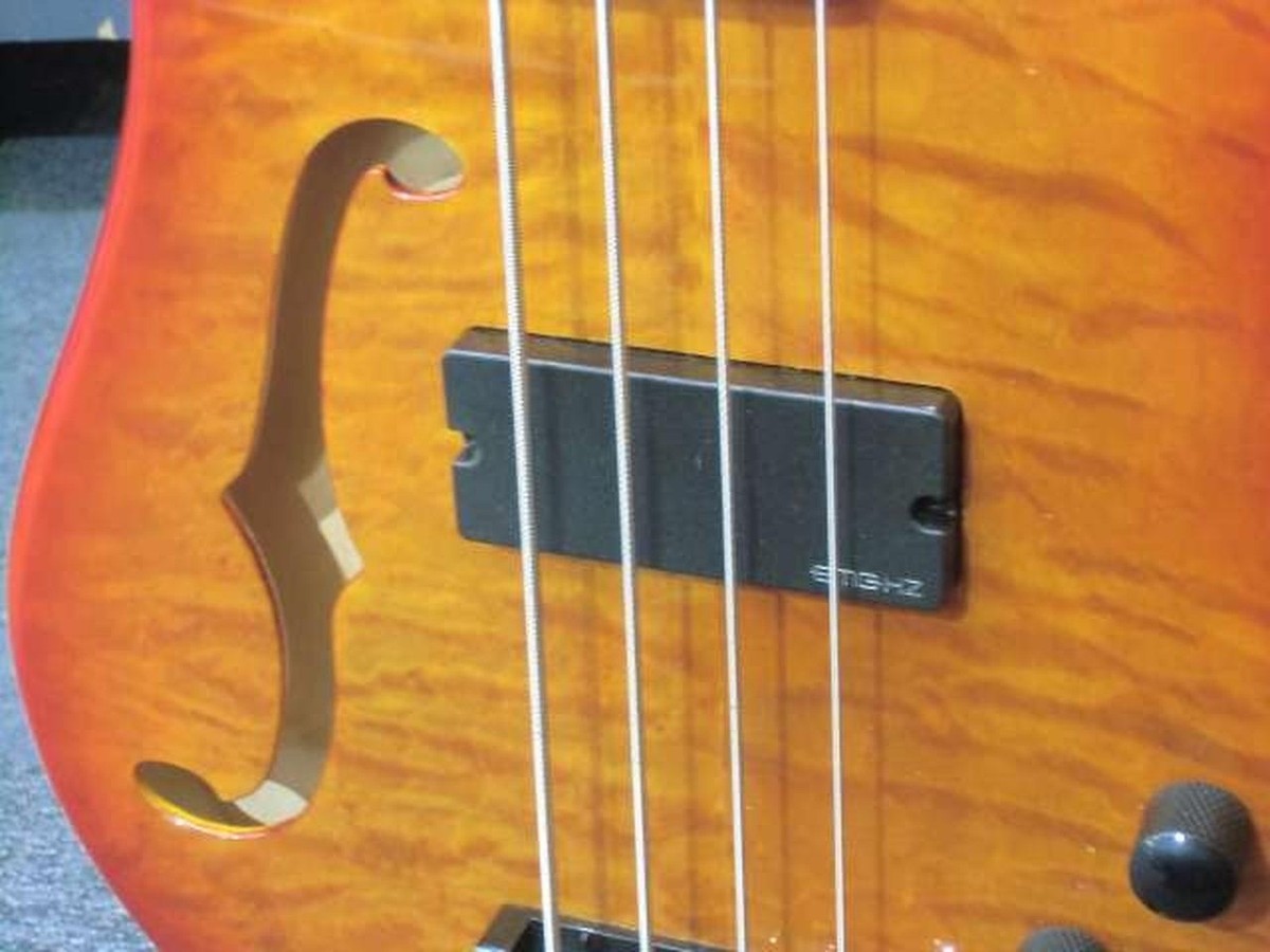 SPECTOR CORE 4 Used Hollow Body piezo pickup Cherry Burst w/Gig
