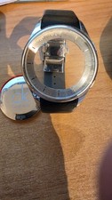 Calvin KLEIN K2A271- Cassa inox con vetro e cinturino pelle nero ORIGINALI