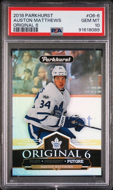 Auston Matthews 2018 PSA 10 GEM MINT Upper Deck Parkhurst Original 6 #06-6 Leafs