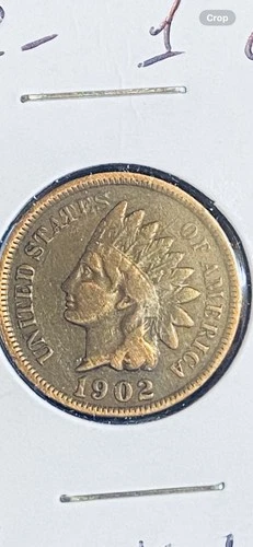 1902 Indian Head Cent Penny - AU Condition -