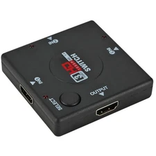 Square Box 3-Port HDMI Switcher 3 in 1 out 1080p 3D For PS3, PC, DV, DLP Video