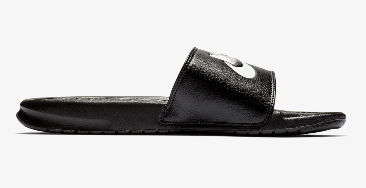 Nike Benassi JDI Slide Black and White 343880-090 Men Size 8-13