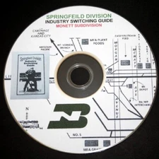 Burlington Northern Monett Sub Industry Switching Guide (SPINS) PDF Pages on DVD