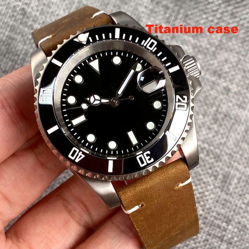 40mm Titanium Sapphire Glass Japan NH35 Automatic Mens Watch 20ATM Date Luminous - Picture 14 of 34