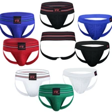 Mens Supporter Jockstrap Sport Briefs Open Butt Underwear Low Waist Underpant