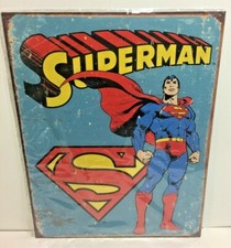 Superman DC Comics Retro Metal Tin Sign 12.5" x 16" Made in the USA