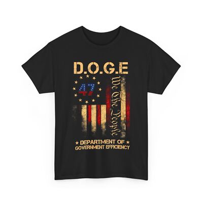 DOGE Shirt, D.O.G.E Department Of Government Efficiency USA Flag Shirt