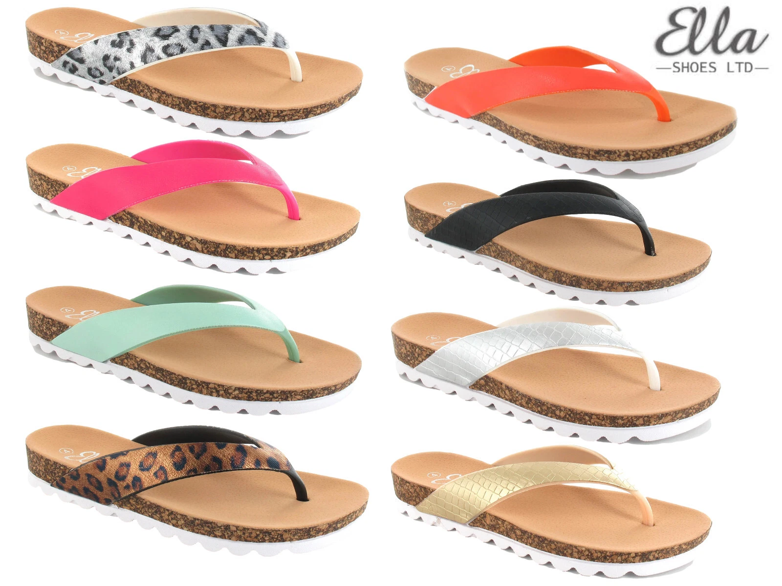 Ladies Ella Sandals Toe Post Comfort Flip Flops Foot Bed Casual Summer Shoes
Opens in a new window o