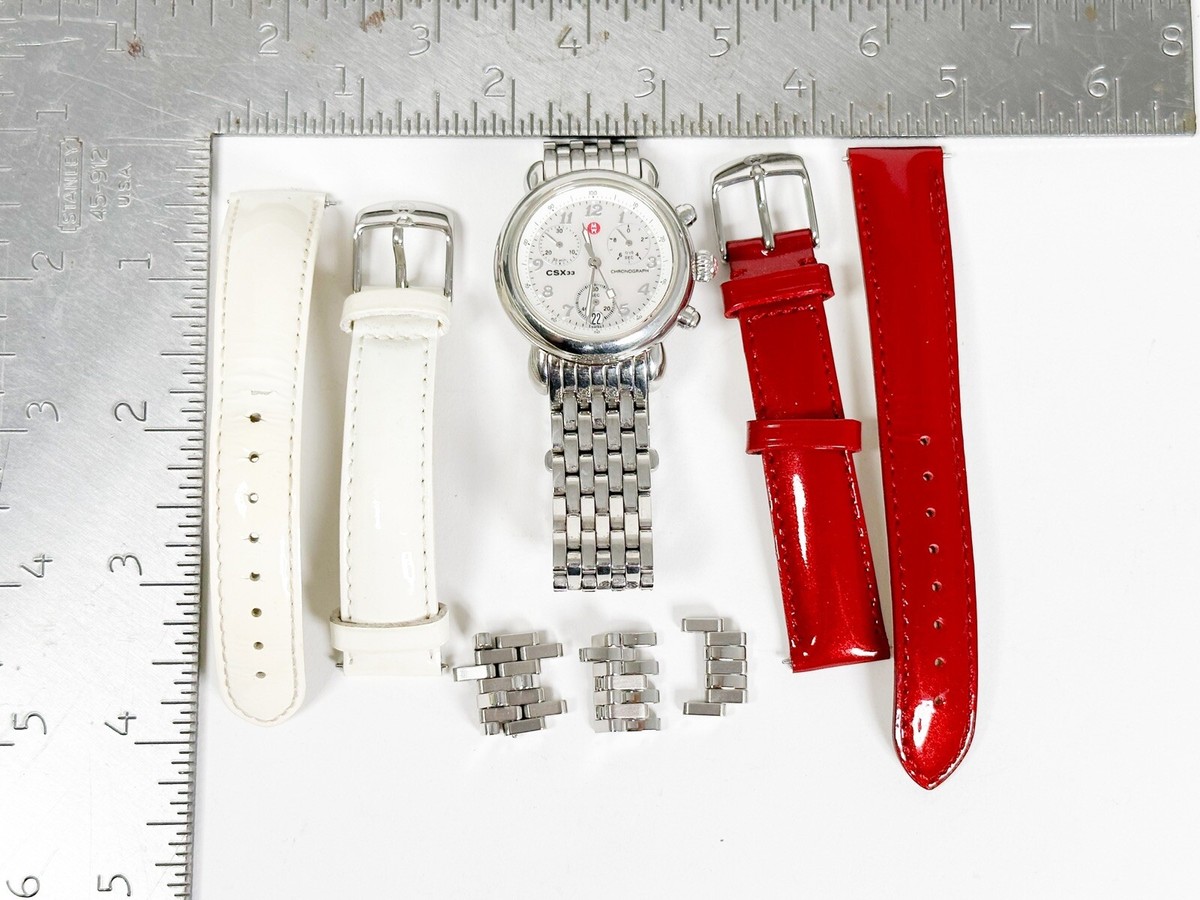 Michele CSX33 Chronograph Sapphire Crystal MW03B00 Plus Extras W