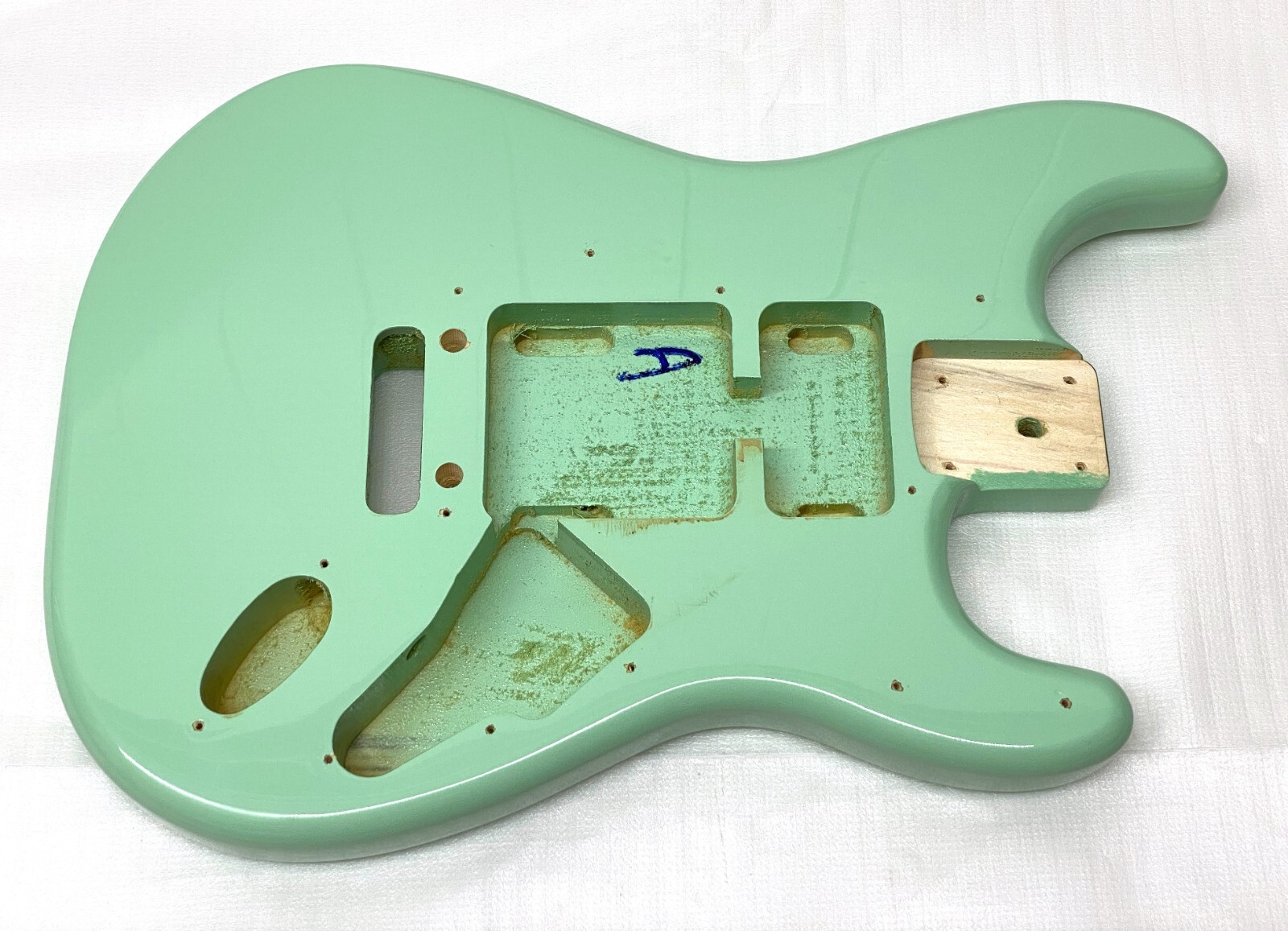 BLEMISH / DAMAGE! Fender Squier STRAT BODY Surf Green Stratocaster