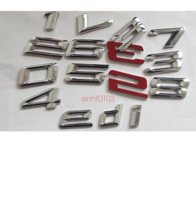 3D Chrome Car Letters Rear Trunk Emblem Badge Sticker For BMW E90 E46 F30 F31 E36 316d 318d 325d 328d 330d 320d Logo Accessories - 34