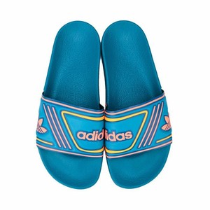 turquoise adidas slides