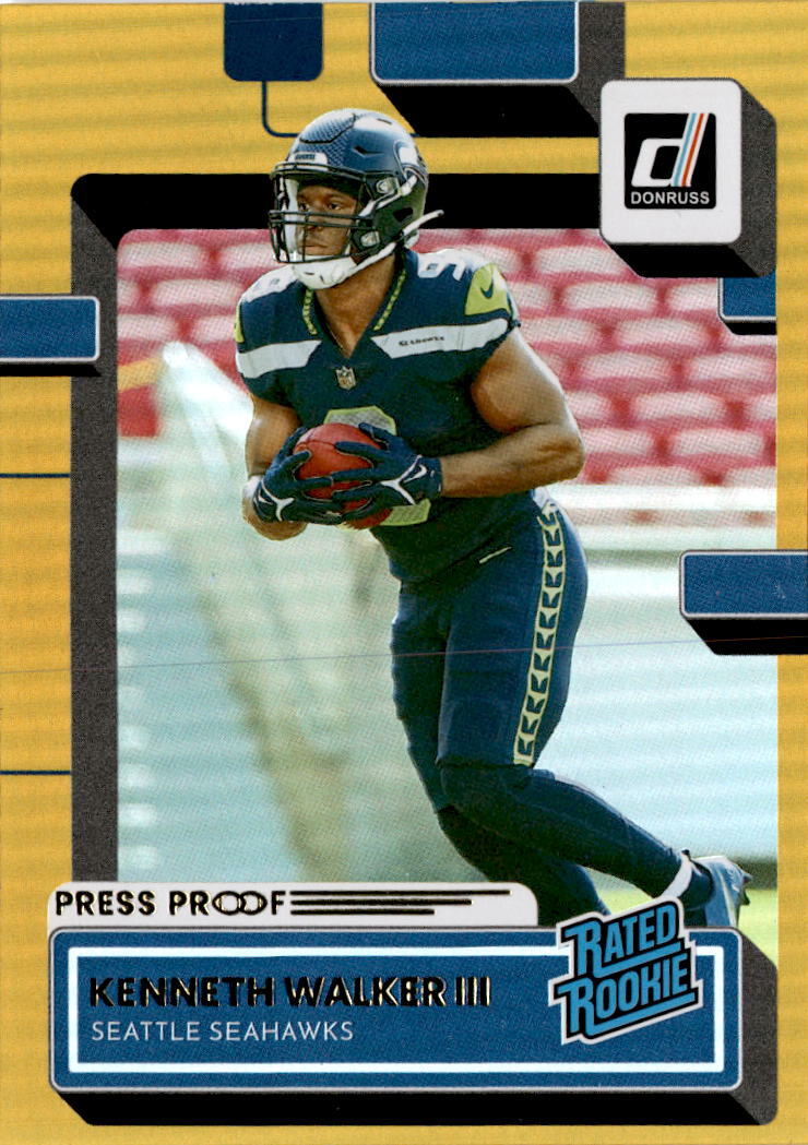 2022 Donruss #318 Kenneth Walker III Premium Press Proof Seattle Seahawks