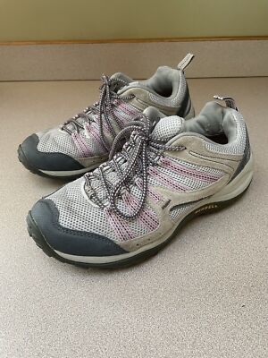 Merrell Womens Size 8 M Payette Pewter Pink Peppermint Hiking Shoes J073737