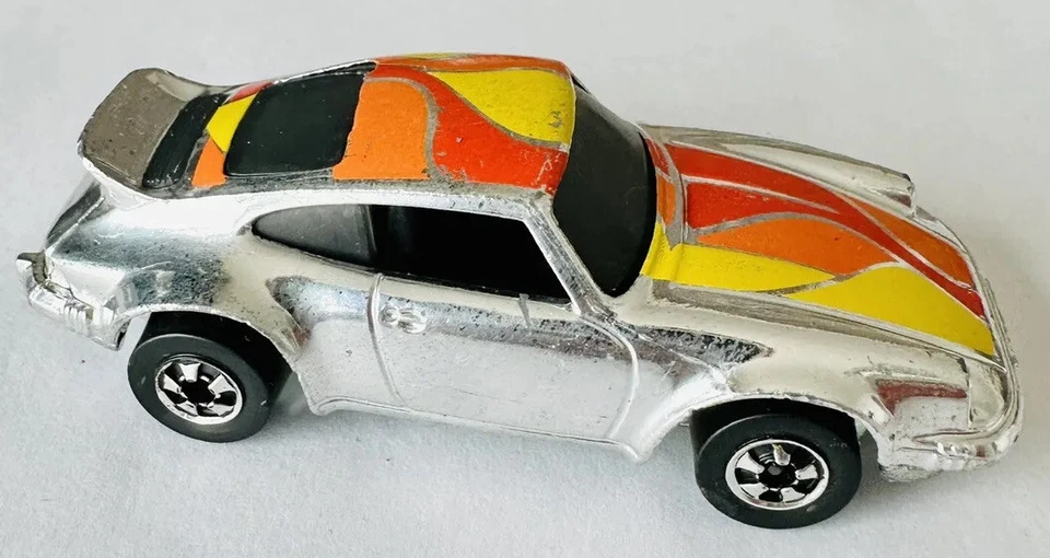 Hot Wheels Blackwall 1975 Super Chromes P-911 Porsche 911 Orange Yellow Tampo - Image 2 of 4