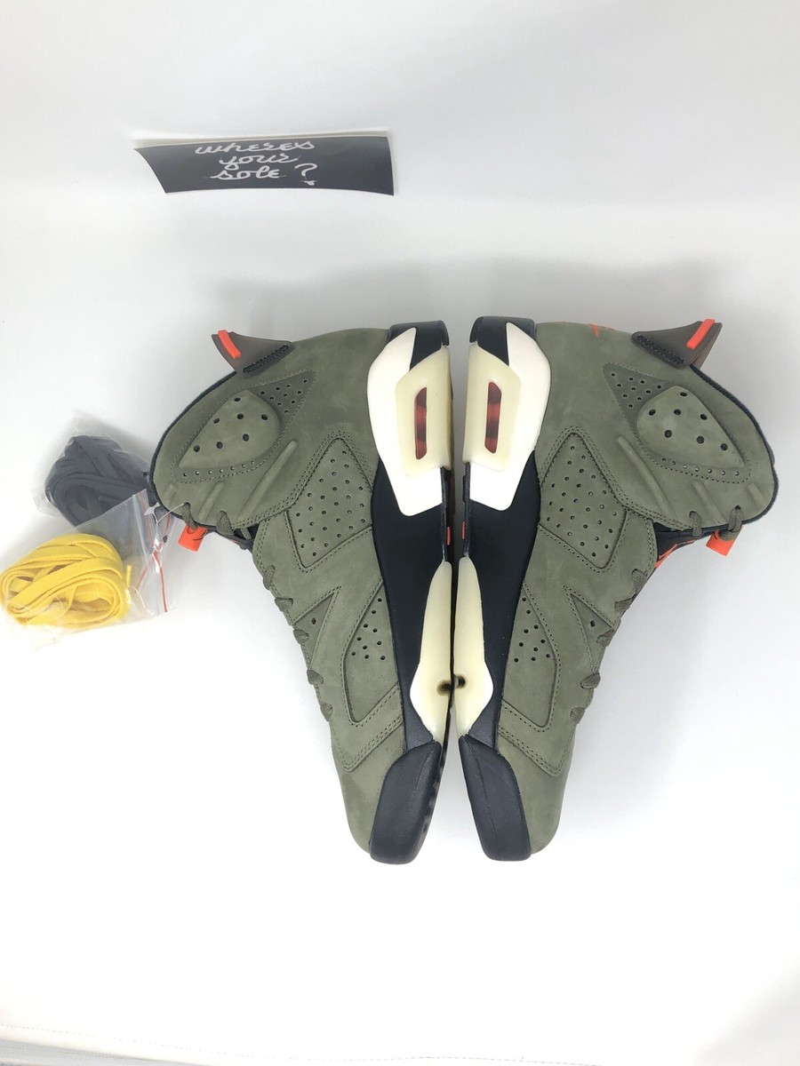 Nike Air Jordan Travis Scott VI 6 Olive Green Cactus Jack Size 11