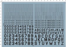 Detail Up All scale size US ARMY USAAF FONTS Number Character Model Marine Decal