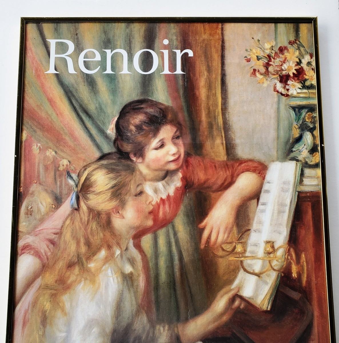 Rare 1985 French Renoir Paris Exhibition Poster, Framed - Jeunes