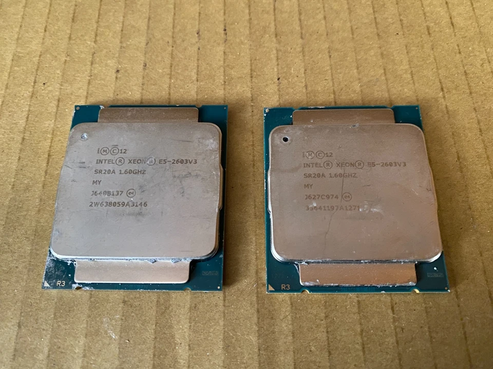 2X INTEL XEON E5-2603V3 1.60GHZ 6 CORE 15MB LGA2011 SR20A CPU PROCESSOR I5-1(11) - Image 2 of 3