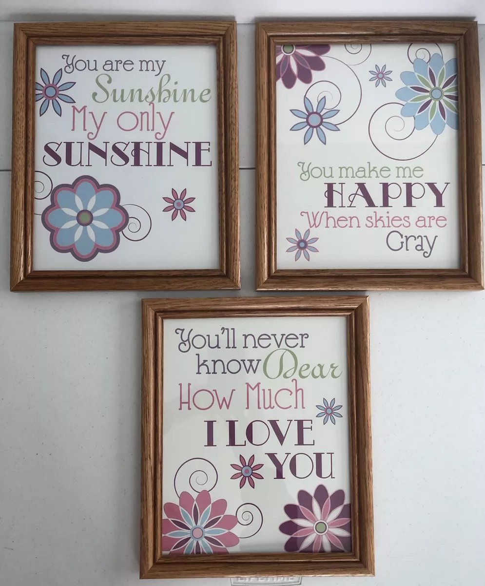  You are My Sunshine My Only Sunshine Lyrics Framed