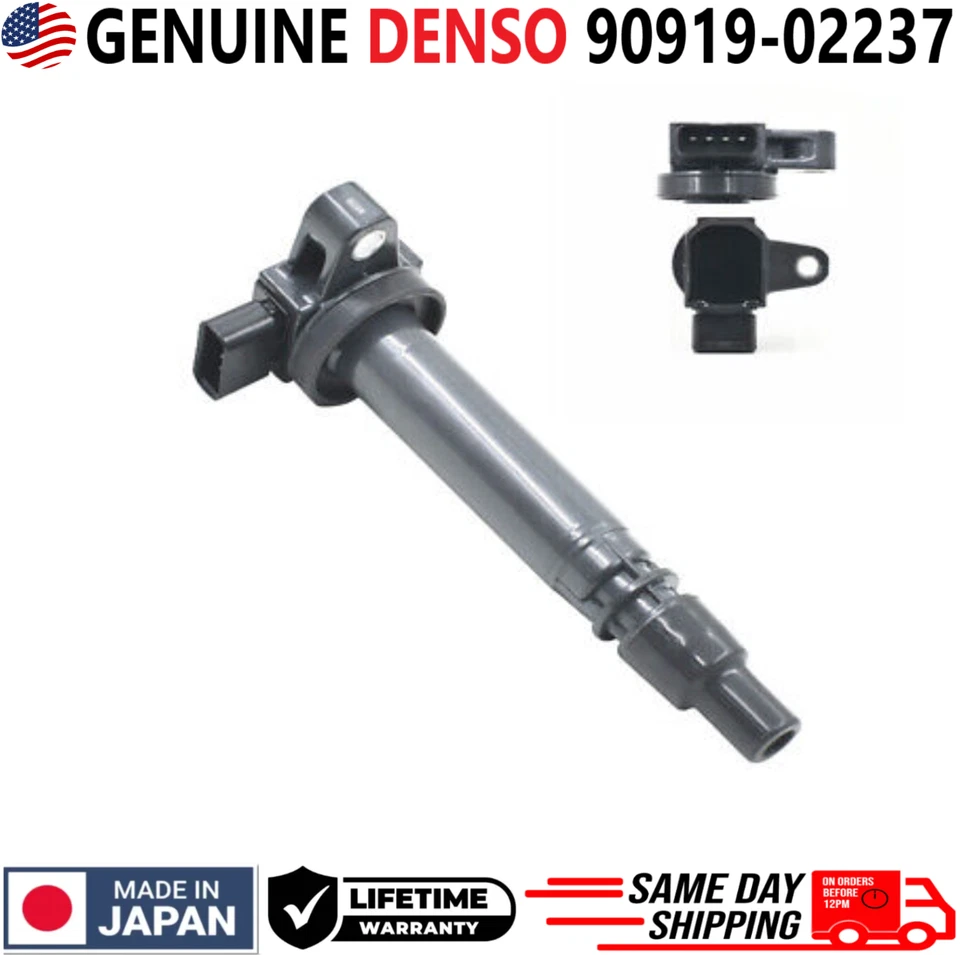 4 bobinas de encendido DENSO para Toyota & Scion xA xB 2000-2016, 90919-02237 GENUINAS Foto 2 de 4