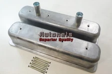 SBC Chevy Center Bolt Raw Unplated Aluminum Circle Track Racing Valve Cover Tube