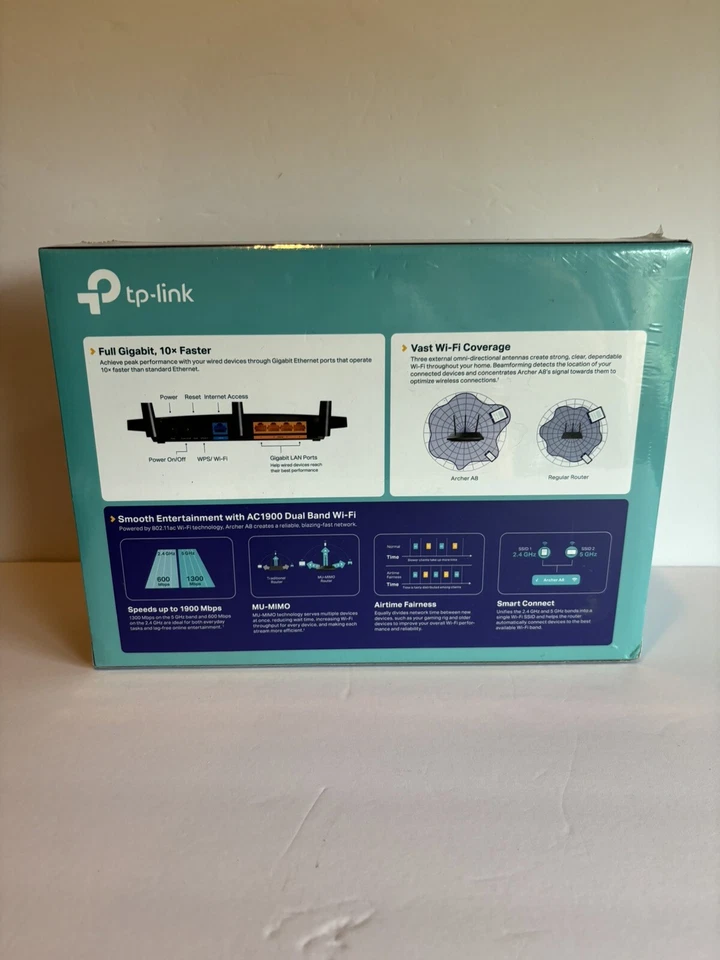 NEW Tp-link Ac1900 Smart Wifi Router (archer A8) Black #1090 Z46/26 (TC) - Image 4 of 4