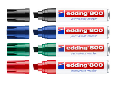 Edding 800 Strichbreite Marker 4-12 mm Permanent Marker Farbe wählbar 