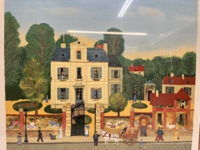MICHAEL DELACROIX ''Bonjour Mr Rousseau'' Lithograph Framed Signed