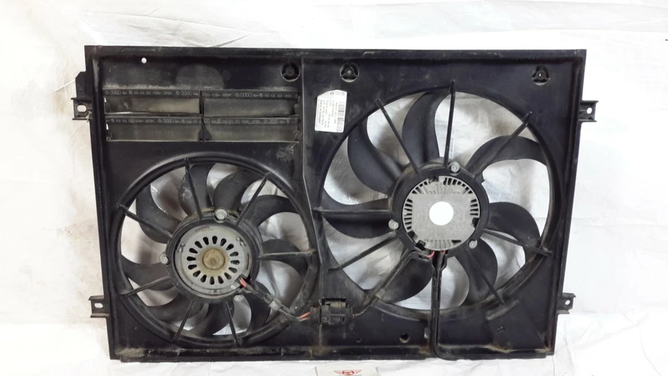 2006-2009 Volkswagen GTI Dual Radiator and Condenser Fan Assembly OEM - Image 2 of 3