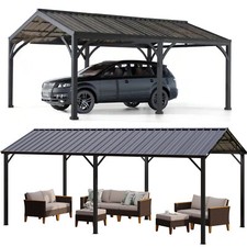 10' x 20' Carport Outdoor Heavy Duty Metal Galvanized Car Shelter Garage Gazebo