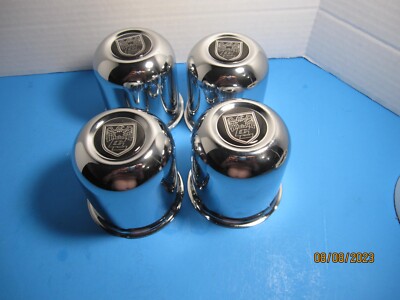 4 CENTER CAPS STEEL CHROME 5 LUG CONVO PRO CENTER LINE WHEELS  VINTAGE  3.17'' OD