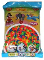 Hama 201-51 - The Original Beads, 3000 Pcs, Neon, Mixed Hama 201-51 - The Original Beads, 3000 Pcs, Neon, Mixed