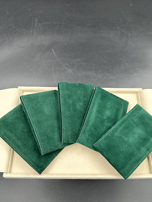 5 Rolex Green Velvet Travel/Service Pouch ref 4447844.8064. From