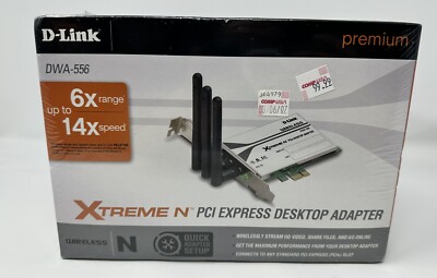 D-link Premium Xtreme N Wireless PCI Desktop Adapter NEW in Box