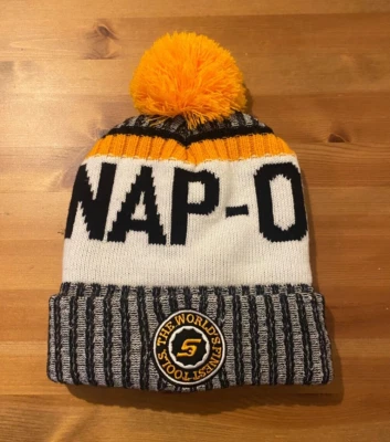 Genuine Snap-On Tools Orange, White and Black Bobble Hat New