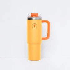 Tupperware Big T Tumbler – 37oz / 1100mL, Orange, Spill-Proof, BPA-Free