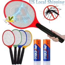 Electric Bug Zapper Swatter with Battery Racket Fly Mosquito Killer Insects Bat