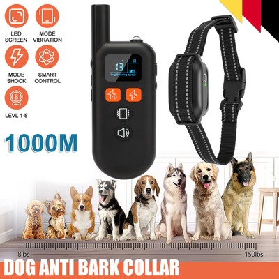 Antibell Elektro Dog Training E-Halsband Anti-Bark Obedience Stromschlag 1000M