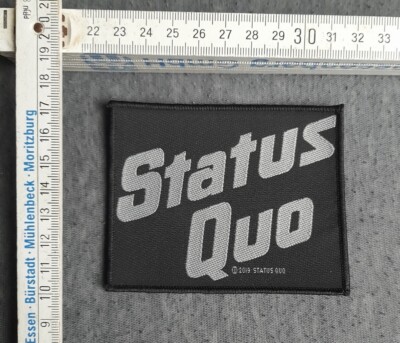 STATUS QUO Logo Official Woven Patch Sammlung Rock Biker Kutte Manfred Mann Eart