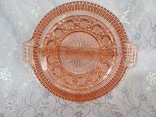 Federal Glass Windsor Pink 2 Part Relish Dish