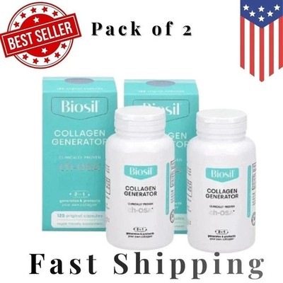 Biosil Collagen Generator - 120 Original Capsules ( pack of 2 )