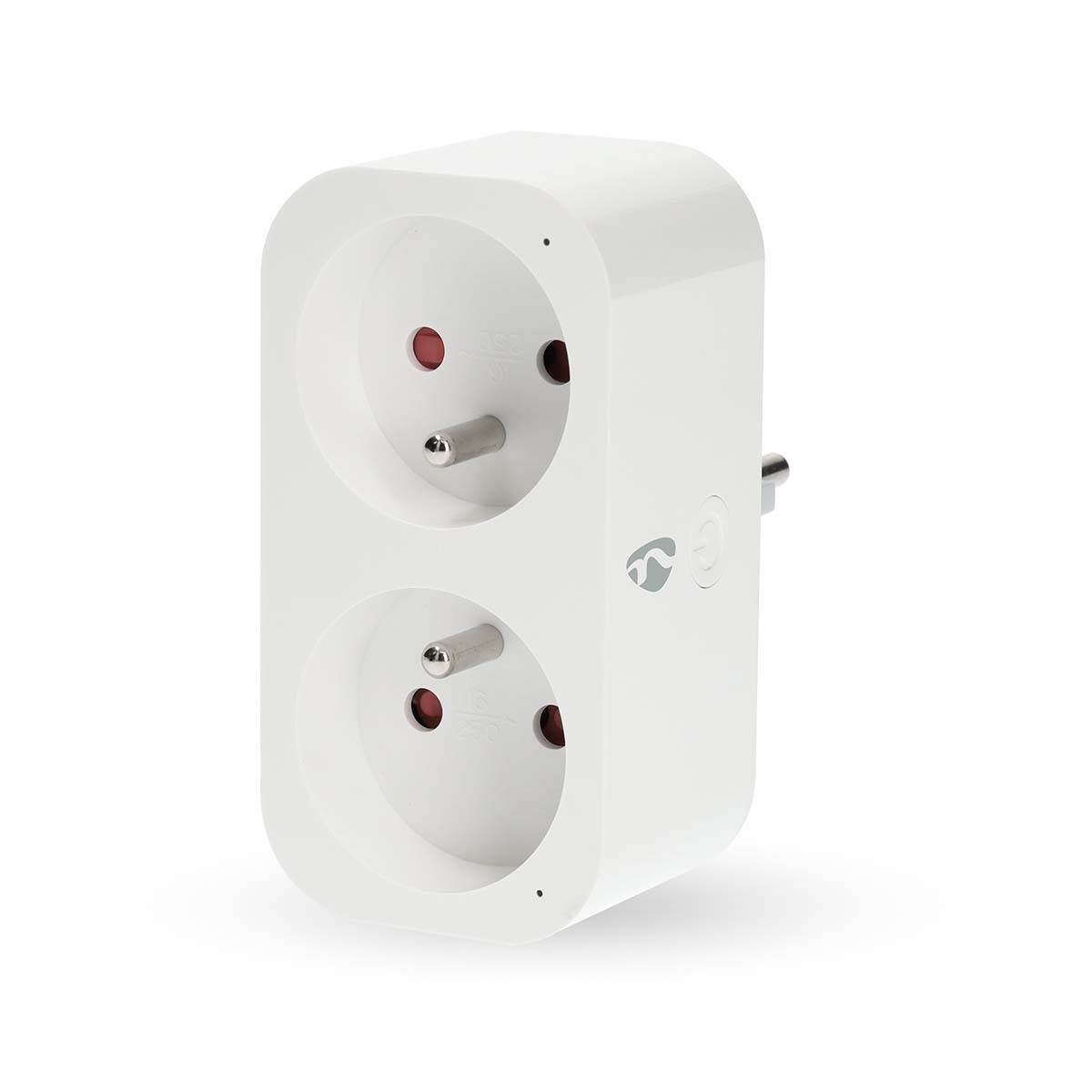 Nedis Prise Connectée Wi-Fi Double Connectique Type E Domotique Wattmètre Intégré 16A