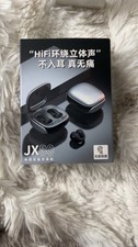 JX80 Bluetooth Wireless Ear-hook Headphones Black Purple Double Earpiece