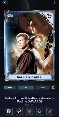 Topps Star Wars Card Trader Retro - Active marathon Anakin & Padme Award cc 1220