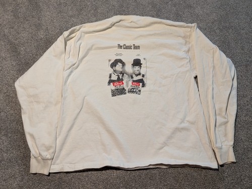 Vintage Totinos Shirt Mens XL White Pizza Rolls 90s Laurel & Hardy Comedy 1994 - Picture 1 of 9