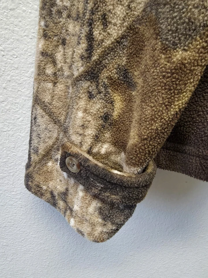 Realtree Camo Pullover Fleece Misses large 12/14 Brown with pink hunting fall  - Image 3 of 4