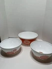 Vintage Charm by Pyrex Tickled Pink Glass Bowl Set, Pink White, Three-Piece