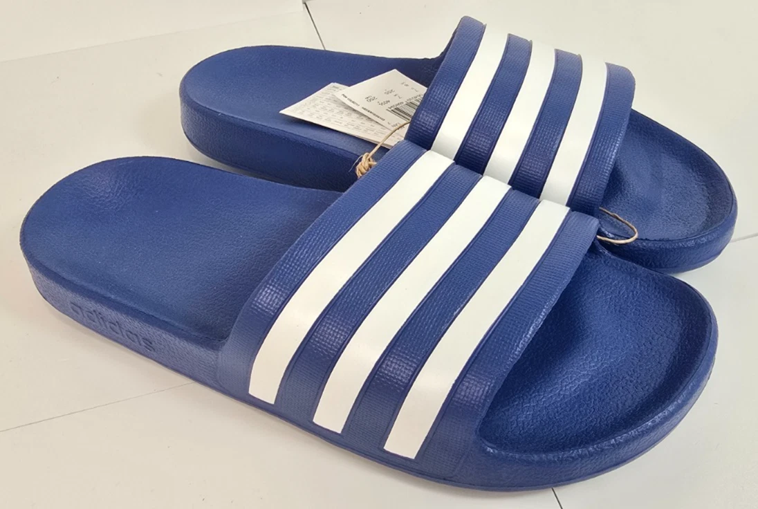 Adidas - Adilette Aqua Slides - Blue / White - Slip On Sandals
Opens in a new window or tab