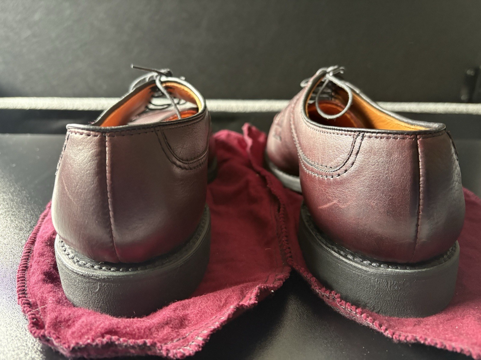 SAOLA ?ALLEN EDMONDS Stockbridge Oxford marrone stringato 10 5D u Come nuovo!